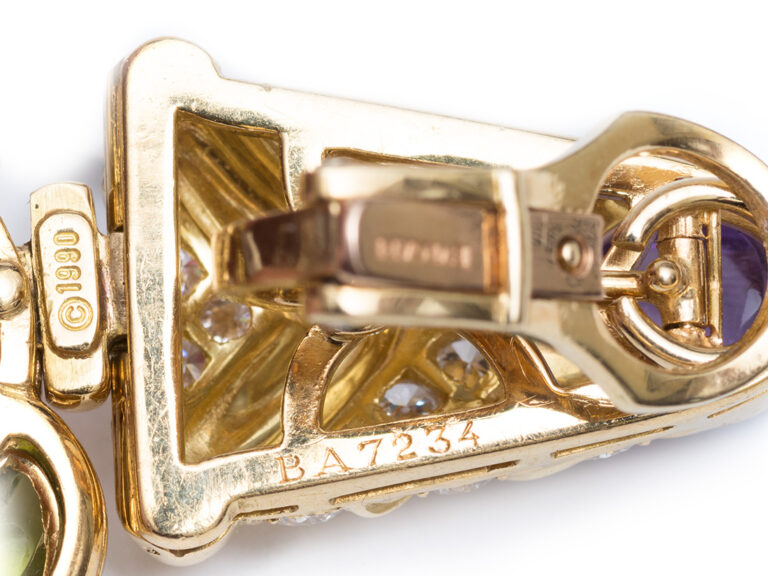 BULGARI 18k Diamond / Tourmaline / Peridot / Amethyst Earrings - Image 7