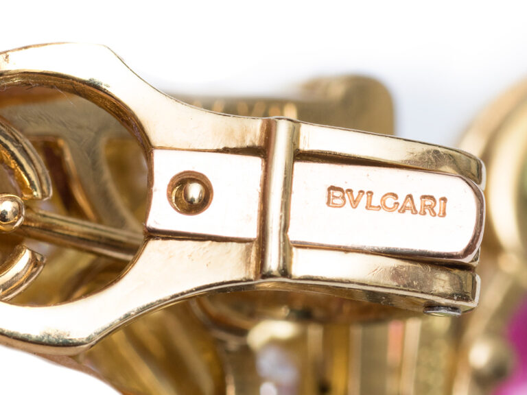 BULGARI 18k Diamond / Tourmaline / Peridot / Amethyst Earrings - Image 8