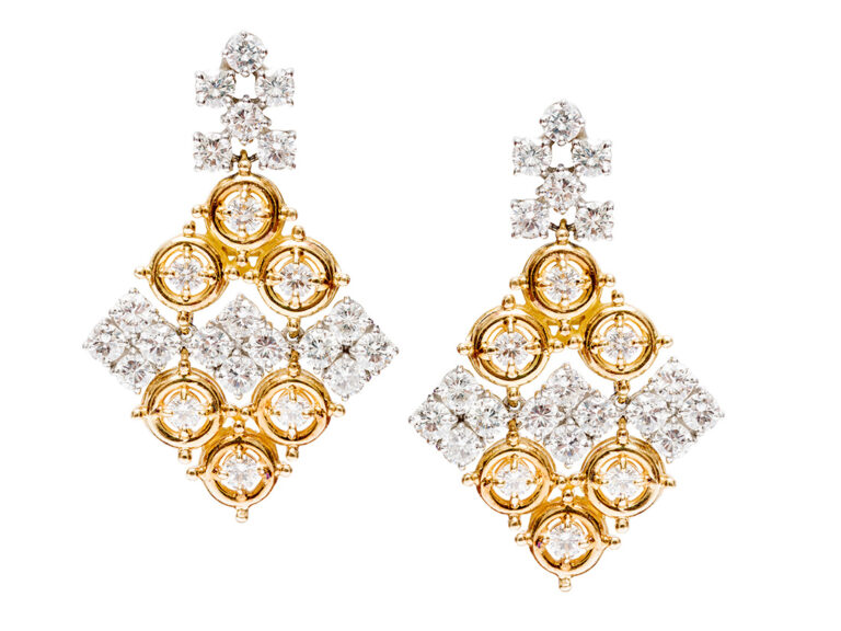 HAMMERMAN BROS YG/WG Diamond Earrings