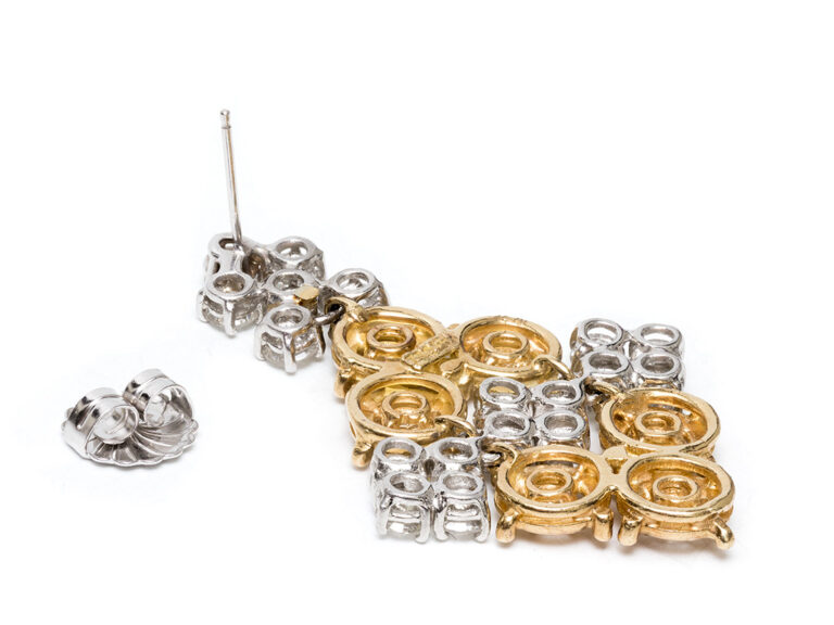 HAMMERMAN BROS YG/WG Diamond Earrings - Image 6