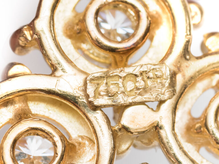 HAMMERMAN BROS YG/WG Diamond Earrings - Image 4