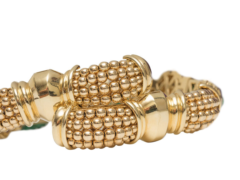 RCM 18k YG Dia / Emerald / Citrine / Pink Tourm Collar - Image 4