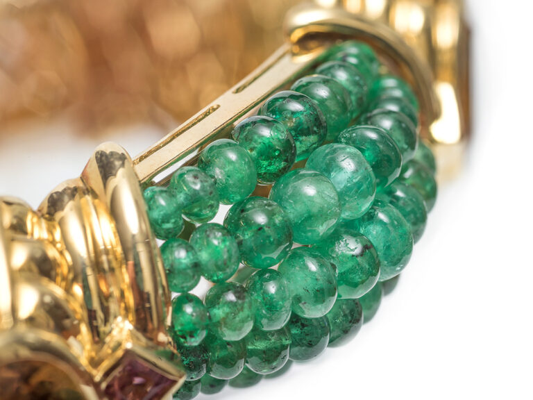 RCM 18k YG Dia / Emerald / Citrine / Pink Tourm Collar - Image 5