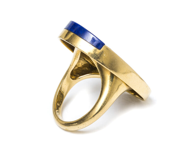 BULGARI 18k Lapis Ring - Image 3