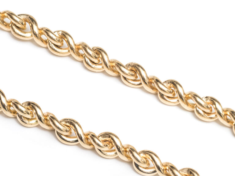 BULGARI 18k Coral Diamond Pdt Chain - Image 6