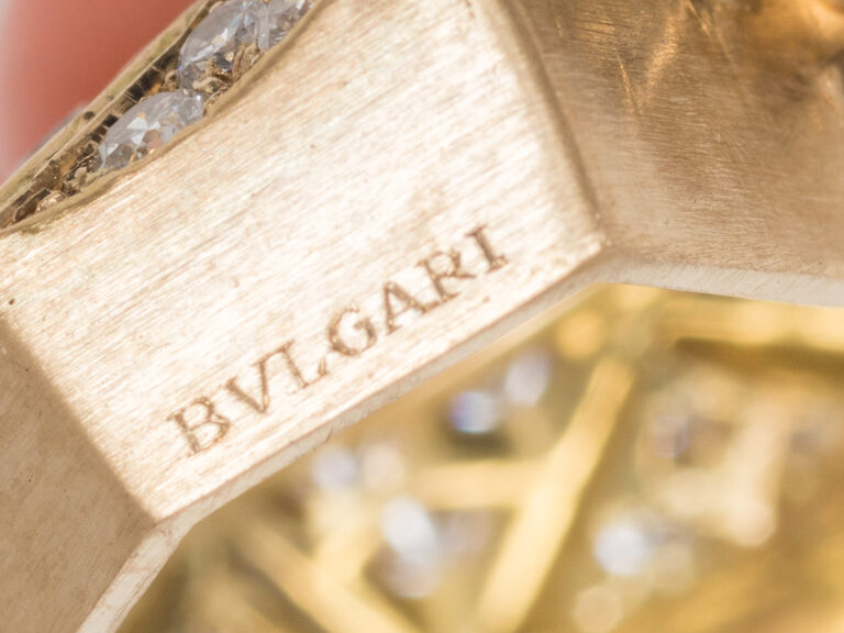 BULGARI 18k Coral Diamond Pdt Chain - Image 9