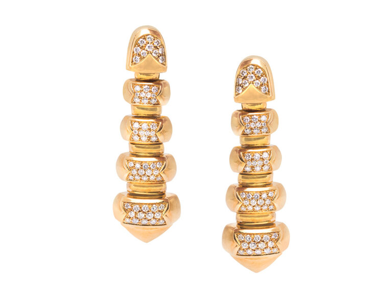 BULGARI Diamond Drop Earrings