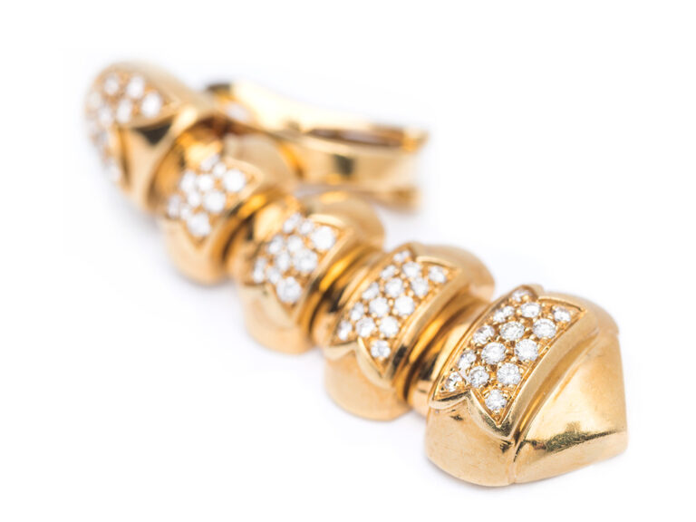 BULGARI Diamond Drop Earrings - Image 3