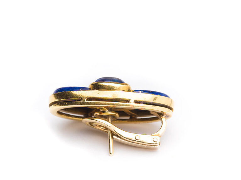 BULGARI Lapis, Diamond, Sapphire Earrings - Image 3