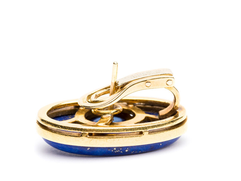 BULGARI Lapis, Diamond, Sapphire Earrings - Image 5