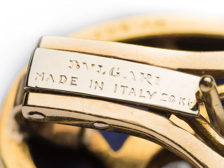 BULGARI Lapis, Diamond, Sapphire Earrings - Image 7