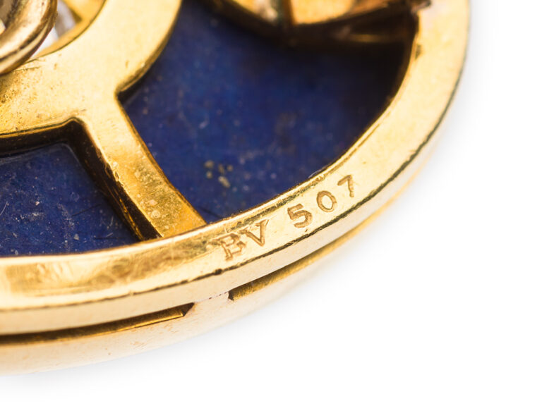 BULGARI Lapis, Diamond, Sapphire Earrings - Image 8