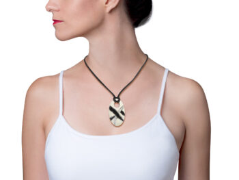 ROBERTO COIN Enamel 18K WG Diamond Necklace - Image 2