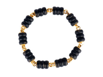 E. GAGE Frosted Onyx Necklace