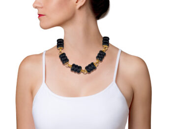 E. GAGE Frosted Onyx Necklace - Image 2
