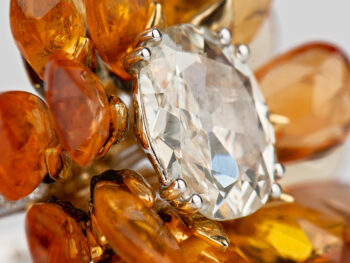 UMRAO Dia / Yellow Sapphire Flower Ring - Image 6