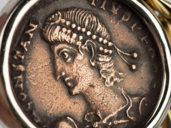 BULGARI 3 color Gold Coin Necklace - Image 5