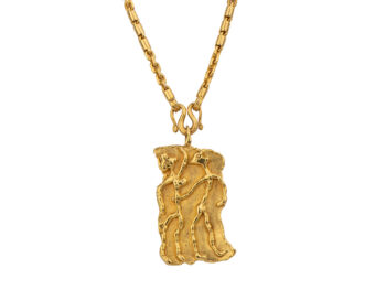 J. MAHIE Gold Pendant / Long chain