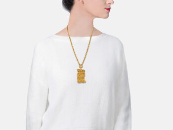 J. MAHIE Gold Pendant / Long chain - Image 2