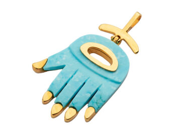 ALDO CIPULLO Turquoise Hamsa Pendant