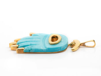 ALDO CIPULLO Turquoise Hamsa Pendant - Image 5