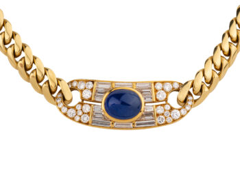 BULGARI Cab Sapphire / Diamond Necklace