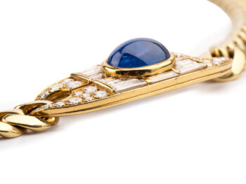 BULGARI Cab Sapphire / Diamond Necklace - Image 4
