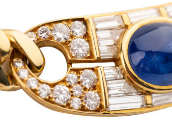 BULGARI Cab Sapphire / Diamond Necklace - Image 6