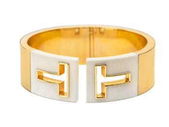 TIFFANY 18k "T" Ceramic Cuff