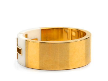 TIFFANY 18k "T" Ceramic Cuff - Image 3