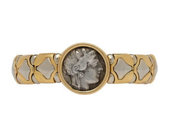 BULGARI Two Tone Coin Bracelet