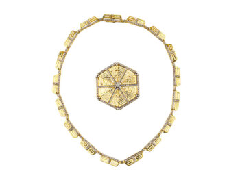 LALAOUNIS 18k Greek Key Pendant/Chain - Image 2