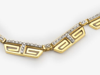 LALAOUNIS 18k Greek Key Pendant/Chain - Image 5