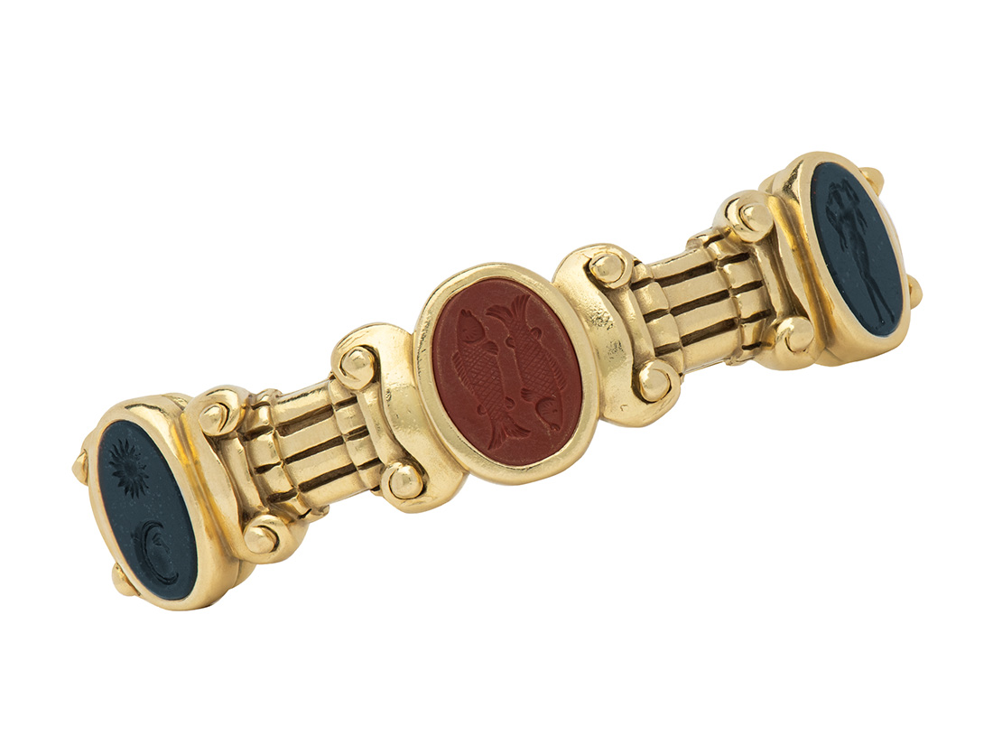 1314D-01 KIESELSTEIN CORD Intaglio Bangle - Image 1