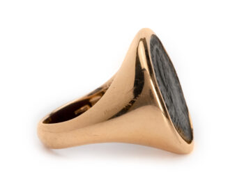 BULGARI 18k Rose Gold Monete Ring w/cert - Image 3