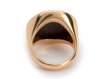 BULGARI 18k Rose Gold Monete Ring w/cert - Image 5
