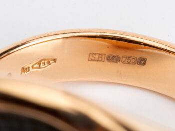 BULGARI 18k Rose Gold Monete Ring w/cert - Image 8