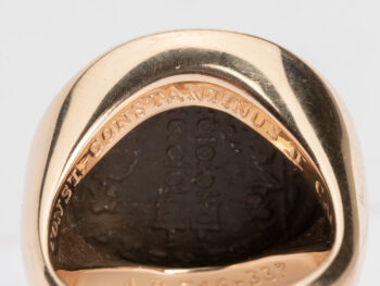 BULGARI 18k Rose Gold Monete Ring w/cert - Image 10