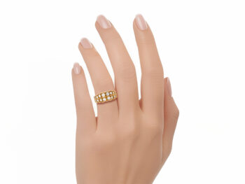 VCA Diamond 2 row Ring - Image 2