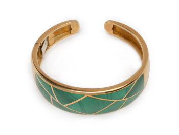 BULGARI 18k Malachite Cuff - Image 7