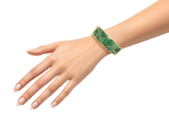 BULGARI 18k Malachite Cuff - Image 2