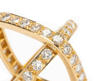 18k Gold Diamond "Cage"Drop Earrings - Image 7