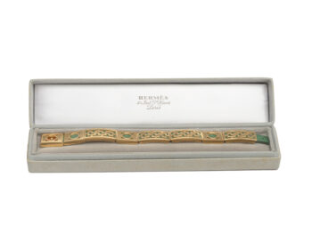 Hermes Leather Oriental Bracelet w/box - Image 5