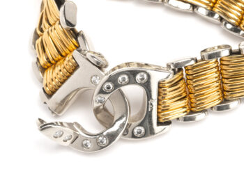 Pomelatto 18k WY Diamond Handcuff 60's Bracelet - Image 4